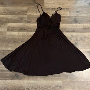 Shasa Brown Dress with Built in Bra Size Small
